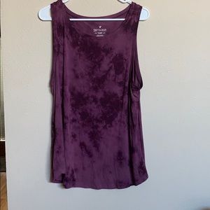 Maroon tie dyed tank top